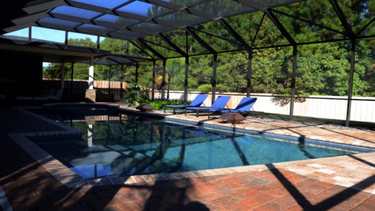 Swimming Pool Enclosure - For for a Kicker an Amelia Outdoors Design