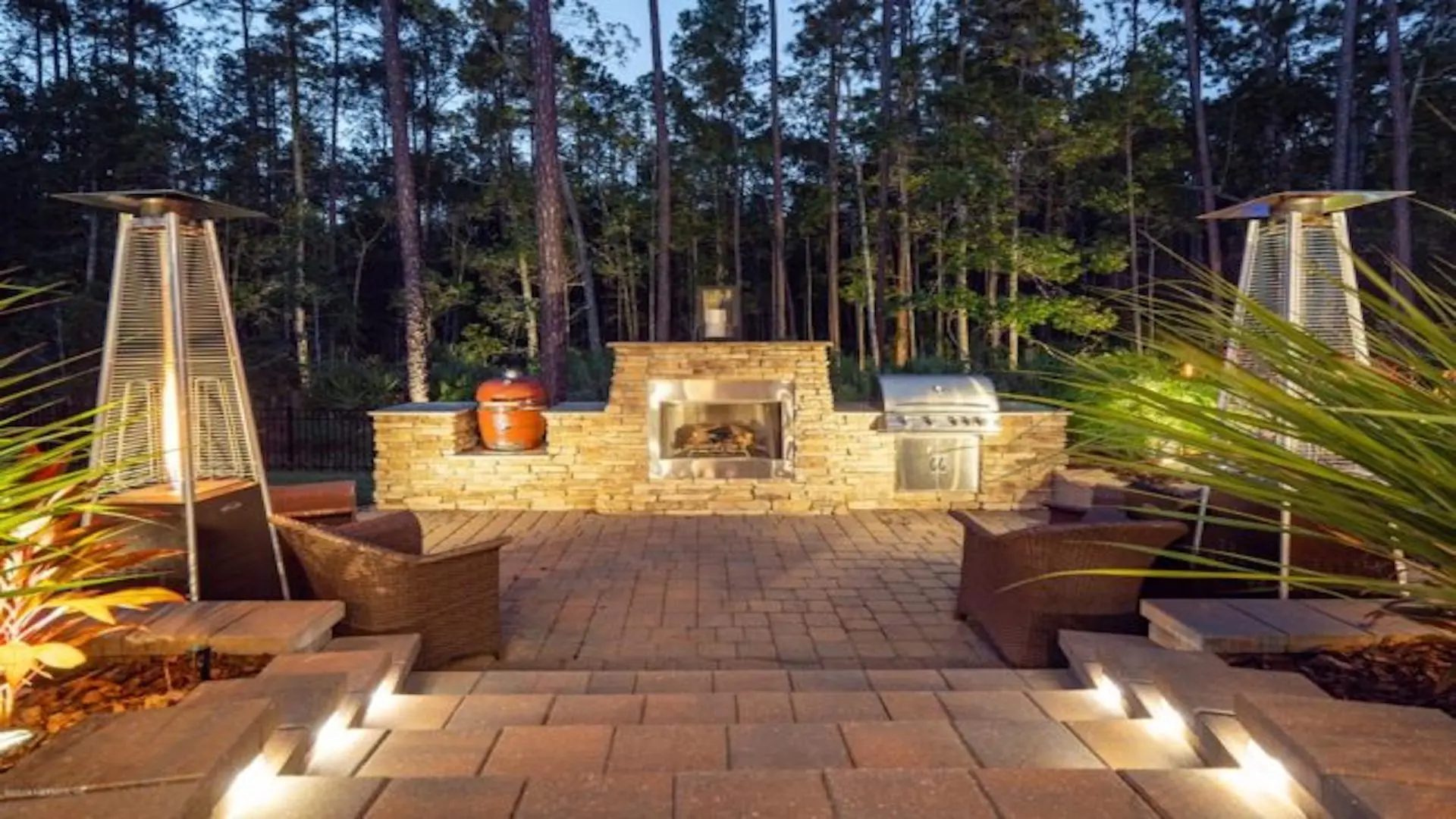 Natural Nocatee - Night Lights Custom Pool Design -Natural Nocatee an Amelia Outdoors Design.