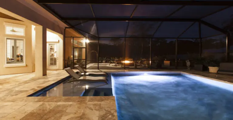 Enclosed Pool and Spa | Rosies Garden an Amelia Outdoors Design