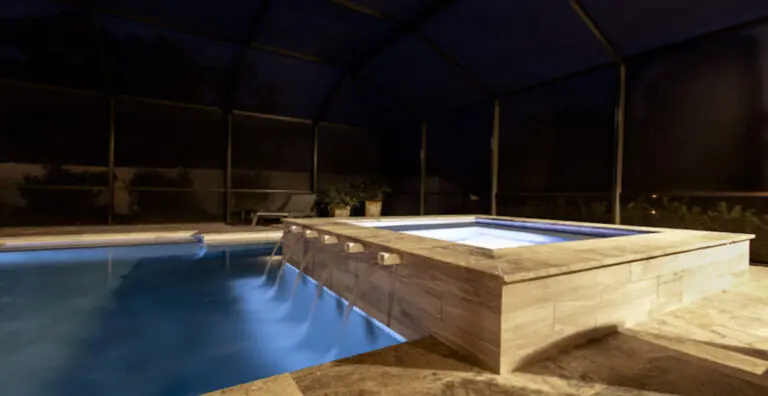 Enclosed Pool and Spa | Rosies Garden an Amelia Outdoors Design