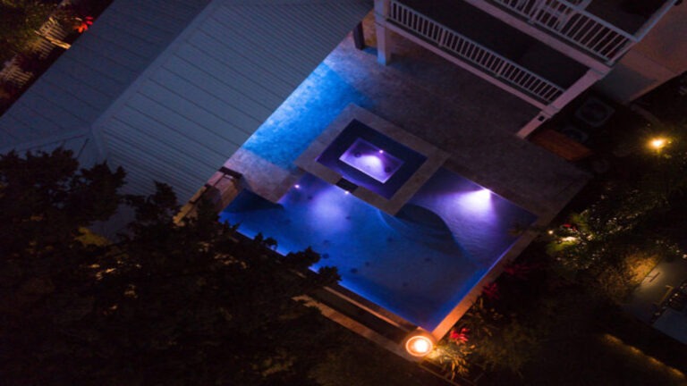 Waterfront Pool Design | Vilano Waterway Wonder an Amleia Outdoors Design.