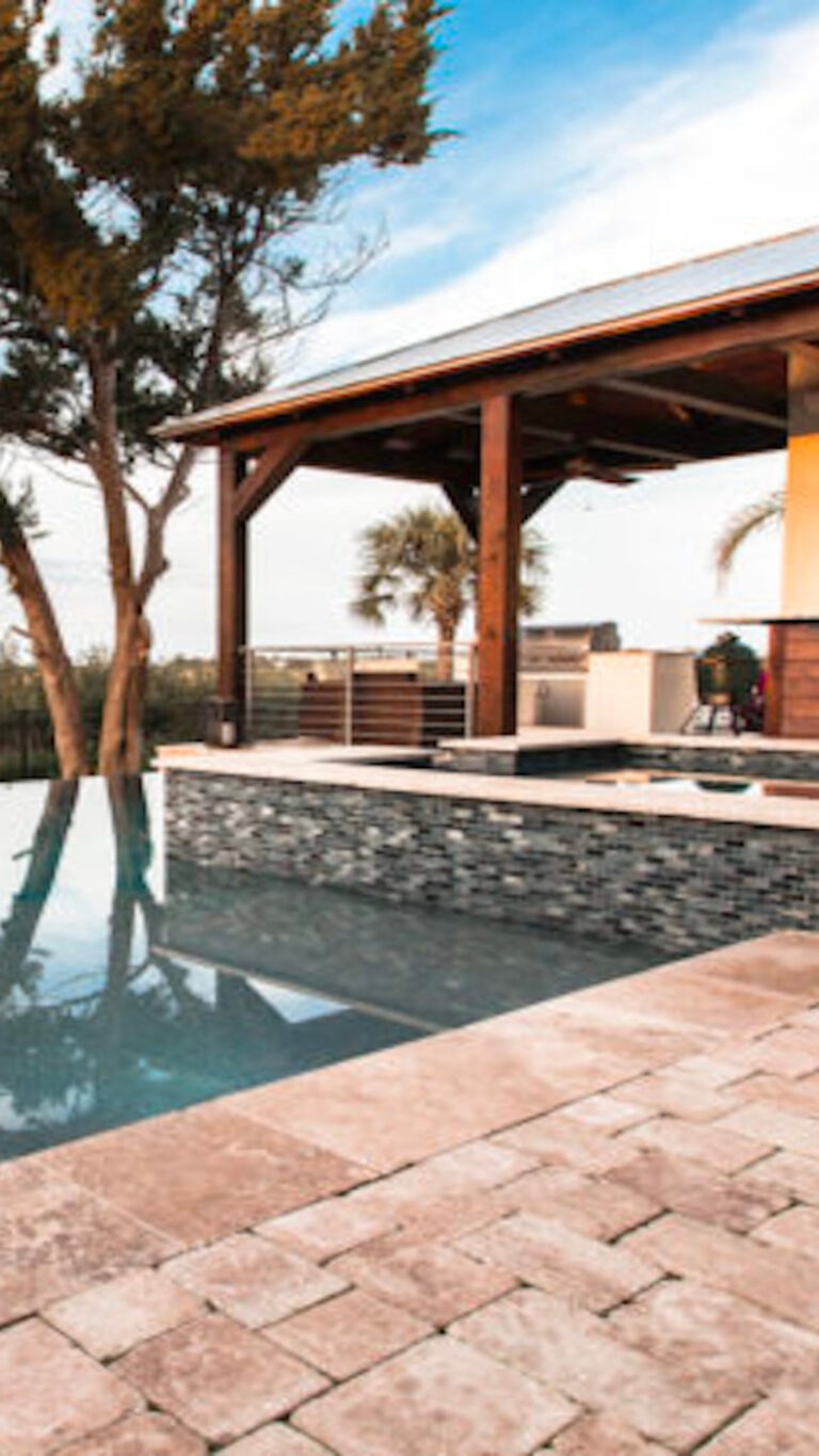 Waterfront Pool Design | Vilano Waterway Wonder an Amleia Outdoors Design.