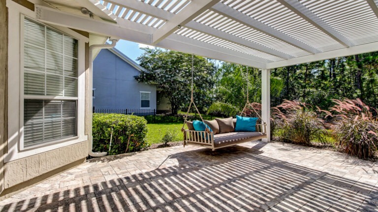 Porch Swing Patio | Porch Swing Retreat an Amelia Outdoors Design