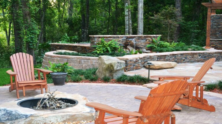 Backyard Fire Pit | Serenity Stone an Amelia Outdoors Design