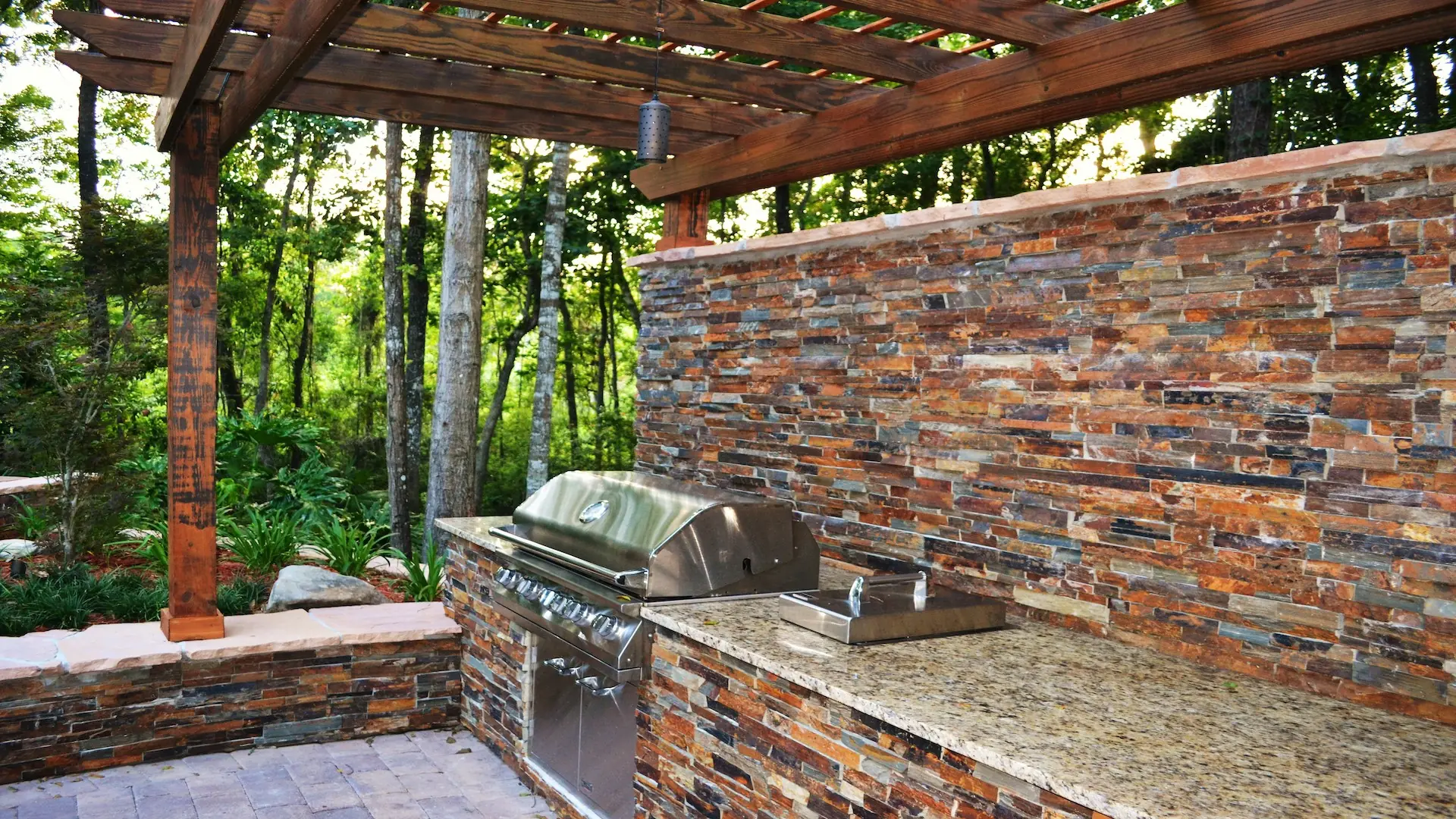 Custom Pool with Water Feature - Poolside Escape an Amelia Outdoors Design