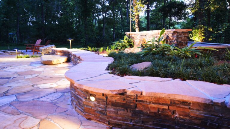 Backyard Fire Pit | Serenity Stone an Amelia Outdoors Design