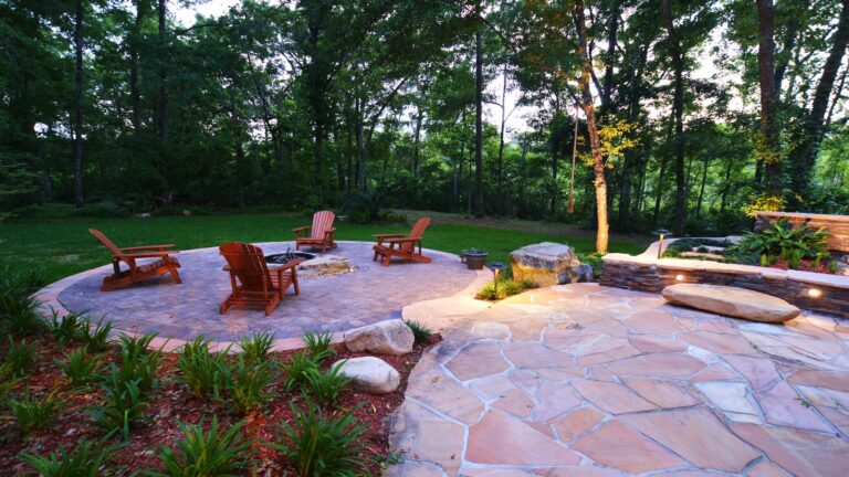 Backyard Fire Pit | Serenity Stone an Amelia Outdoors Design