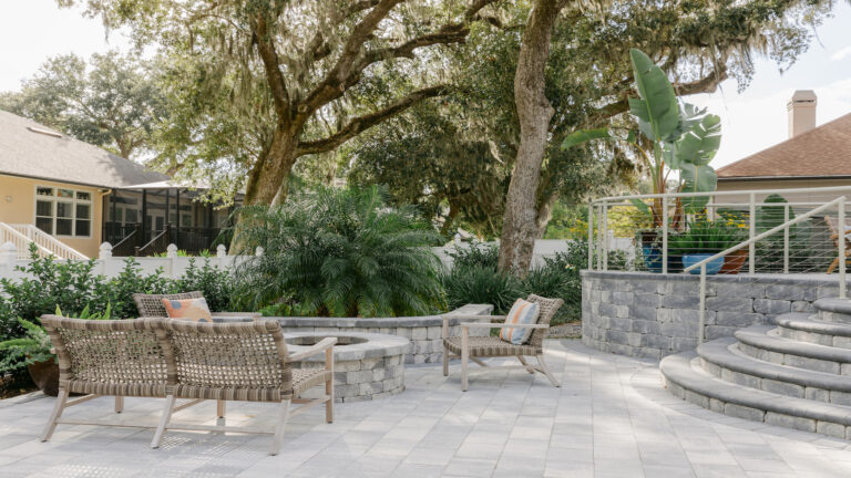 Tropical Backyard Pool - Cascade Cove designed by Amelia Outdoors