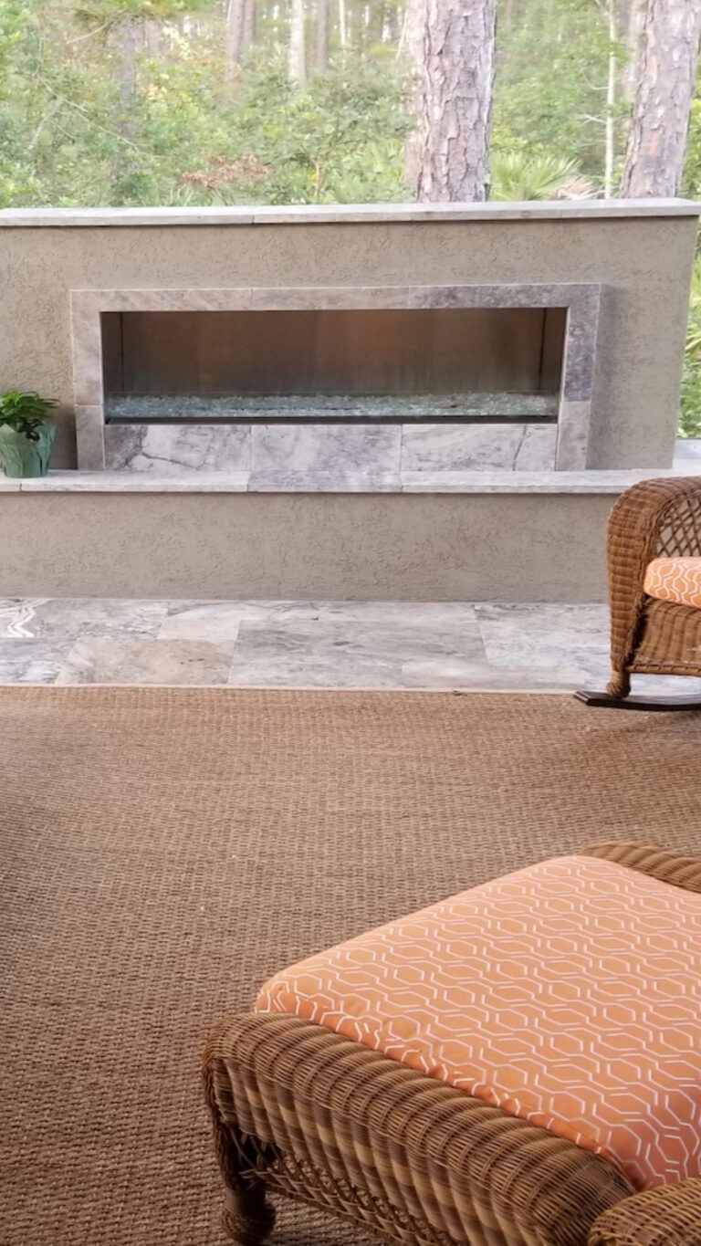 Patio Fireplace | Fireside Haven  by Amelia Outdoors