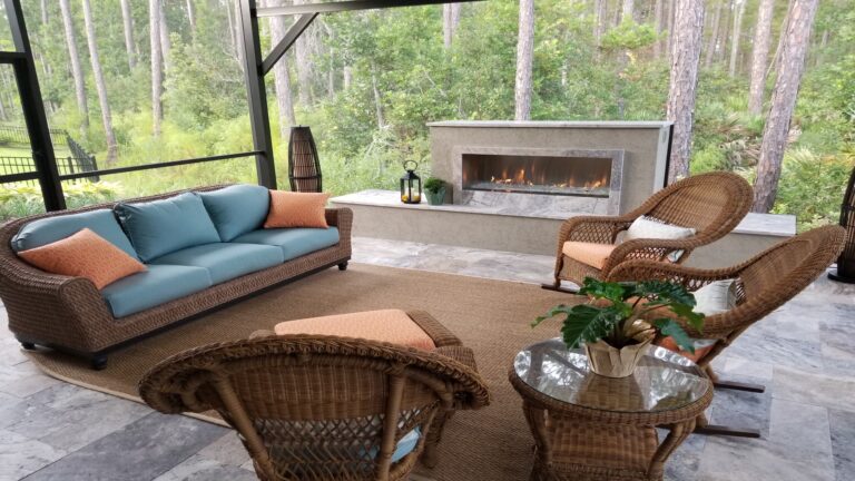 Patio Fireplace | Fireside Haven  by Amelia Outdoors