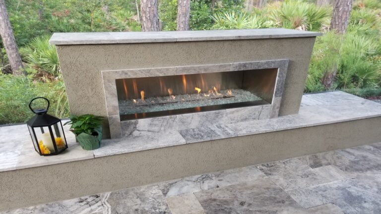 Patio Fireplace | Fireside Haven  by Amelia Outdoors