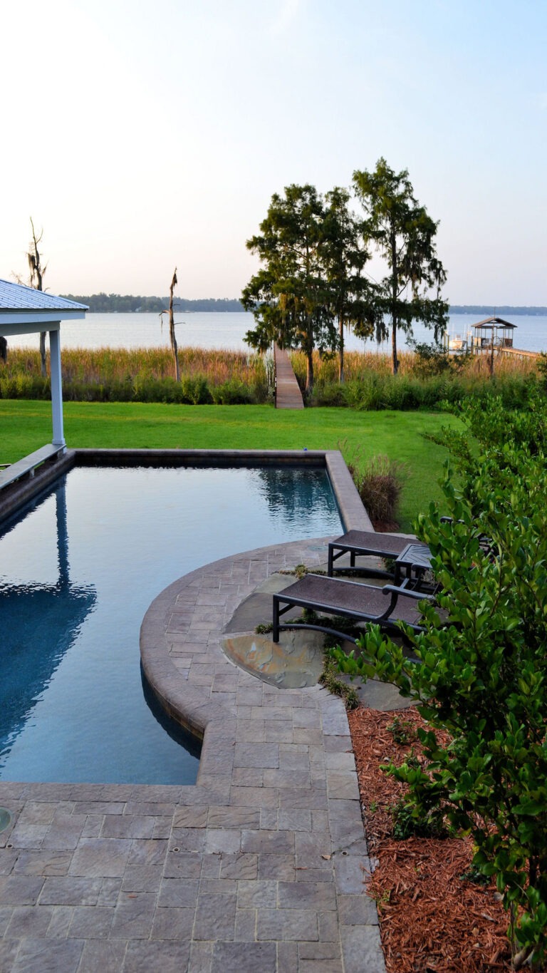 Poolside Entertainment Area - Pier Perfection an Amelia Outdoors Design