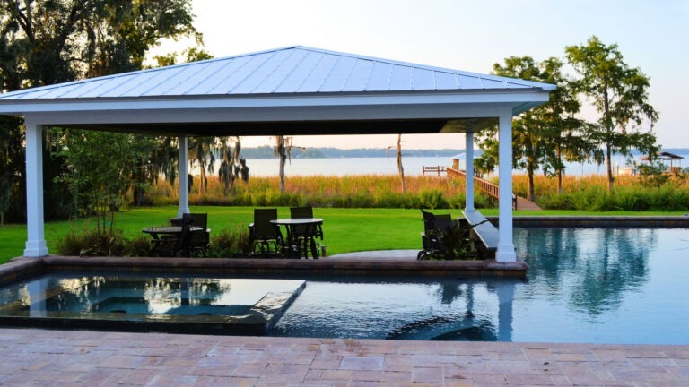 Poolside Entertainment Area - Pier Perfection an Amelia Outdoors Design