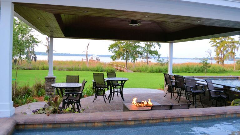 Poolside Entertainment Area - Pier Perfection an Amelia Outdoors Design