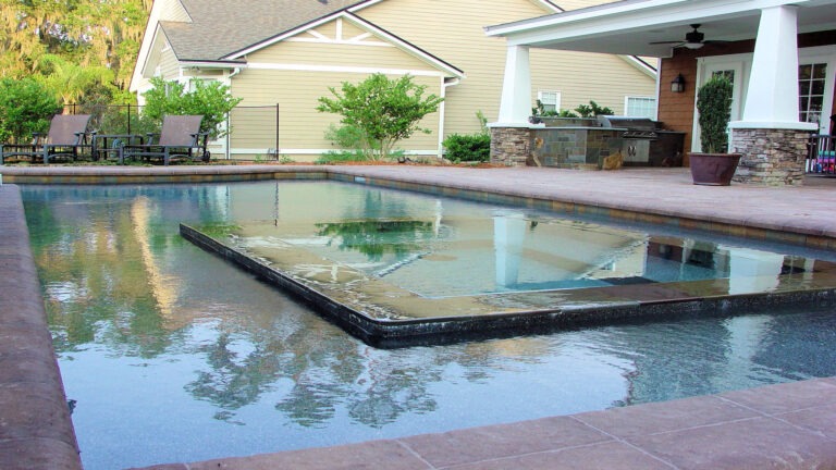 Poolside Entertainment Area - Pier Perfection an Amelia Outdoors Design